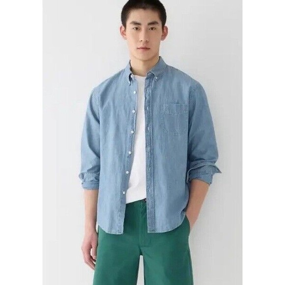 Men’s J. Crew 5" Stretch Chino Shorts Size 33 Classic Light‎ Pine Green New - Picture 2 of 8